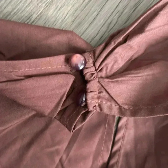 ✨🆕Pretty Little Thing🆕✨ |Chocolate woven cross front halter neck tie back top - Picture 5 of 9